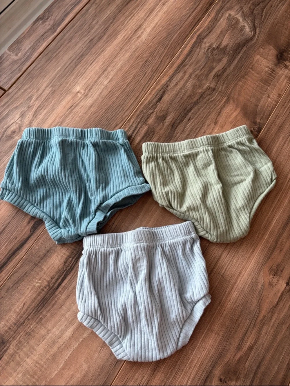 Cloud Island Ribbed Diaper Covers Bloomers Bundle of 3 Size 0-3M